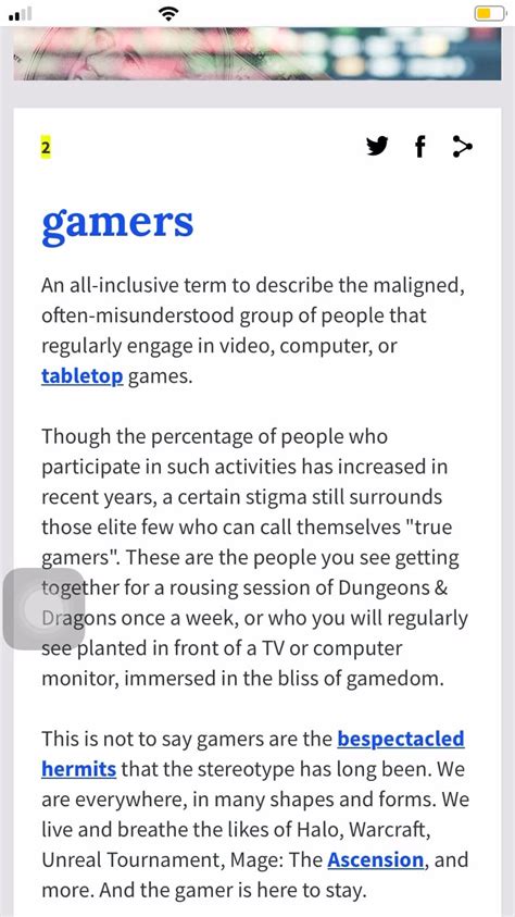 Urban Dictionary: Gamer word.